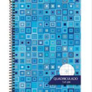 CADERNO UNIV. ESPIRAL QUADRICULADO 1X1