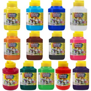 TINTA GUACHE 250 ML MENINAS (AZUL MARINHO, VERDE ESCURO, VERMELHO E ROXO)