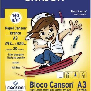 PAPEL DESENHO 140GR A3 BRANCO (EXCLUSIVO MENINO) CANSON