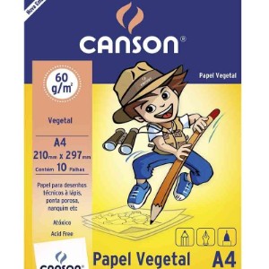 PAPEL VEGETAL 60GR A4 REF.66667078 C/10FLS CANSON