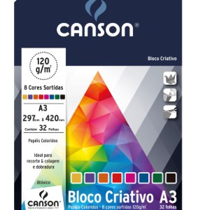 BLOCO COLORIDO CRIATIVO CARDS A3 120GR 32F  REF. 6667161