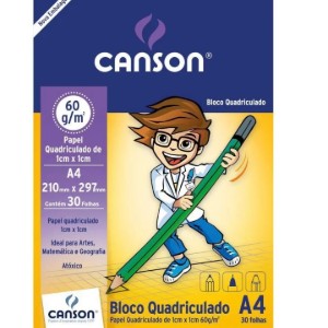 BLOCO QUADRICULADO A4 REF.66667095  CANSON
