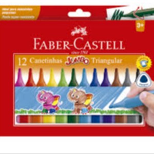 CANETA HIDROCOR TRIANGULAR JUMBO FABER CASTELL C/12