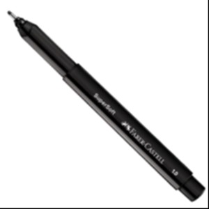 CANETA SUPER SOFT BOLIGRAFOS 1.0 PRETA  FABER CASTELL