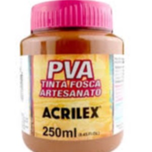 TINTA PLASTICA PVA 03225 ACRILEX 250  MARROM