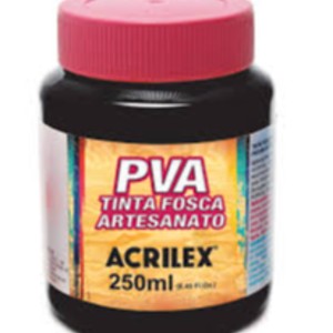 TINTA PLASTICA PVA 03225 ACRILEX 250 PRETA