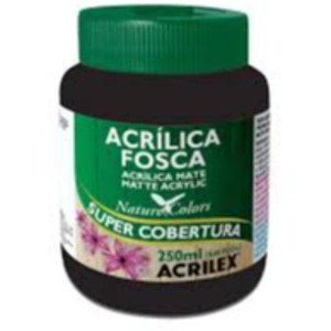 TINTA ACRILICA FOSCA 250 ML PRETA